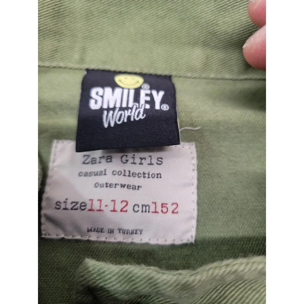 Zara‎ Girls Military Shacket 11-12 Troublemaker Patch Edgy Streetwear